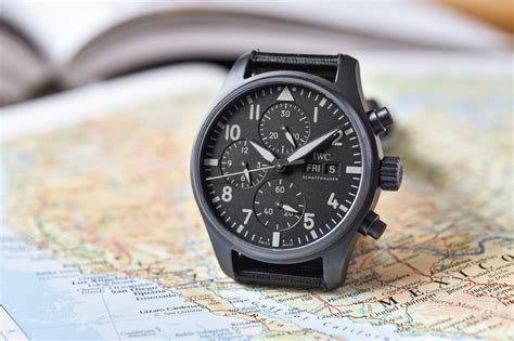 iwc ceramic top gun double chronograph|iwc top gun 41 ceratanium.